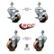 Service Caster 3 Inch High Temp Phenolic Wheel Swivel 12mm Threaded Stem Caster Brake, 2PK SCC-TS20S314-PHRHT-M1215-2-TLB-2 - alternate 3